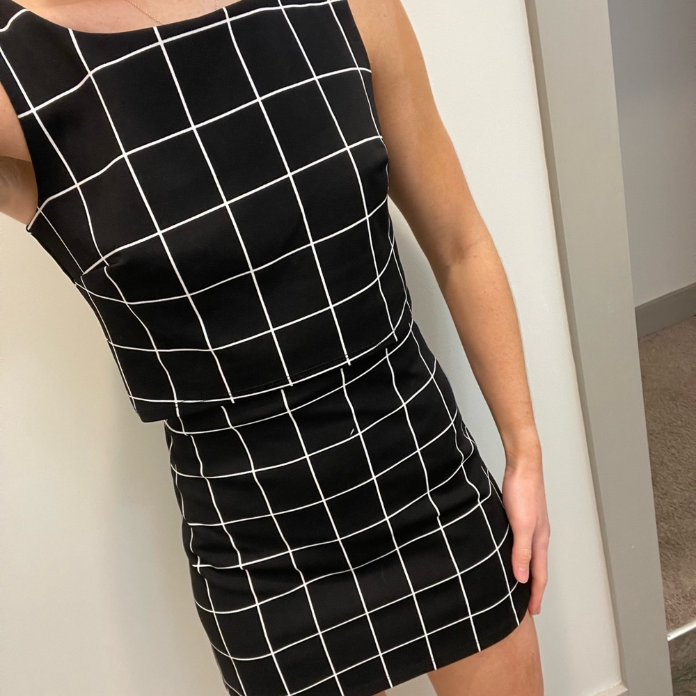 Black & White Skirt Set